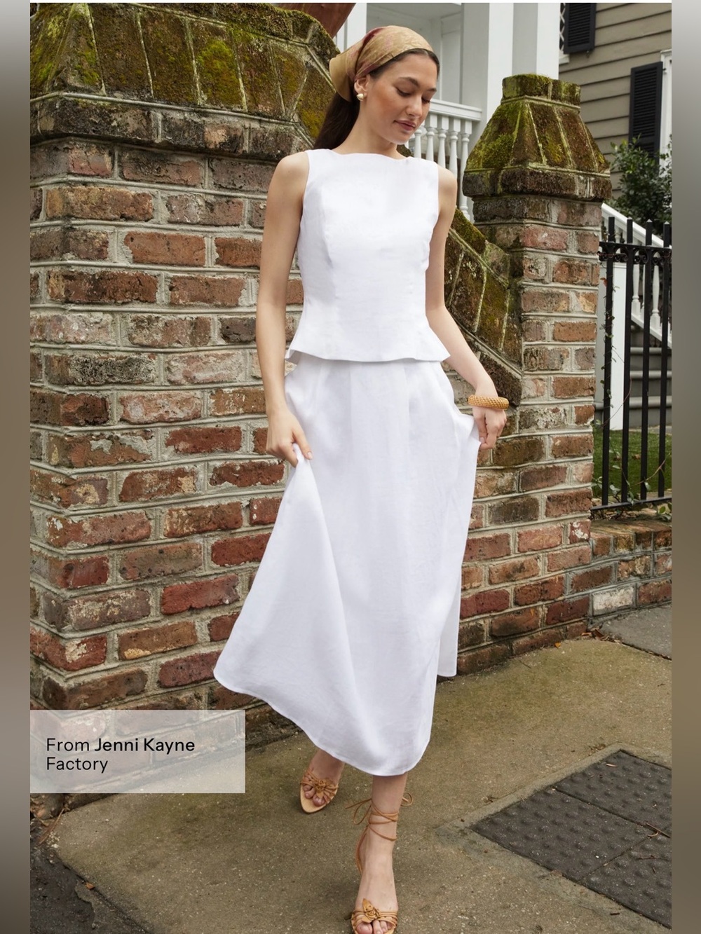 Few Moda Aveline White Linen Two-Piece Set – Size 4 NWT